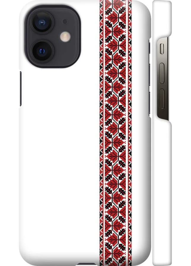 3D пластиковый глянцевый чехол 'Вышиванка 2' для Endorphone Apple iPhone 12 Mini (269355259)