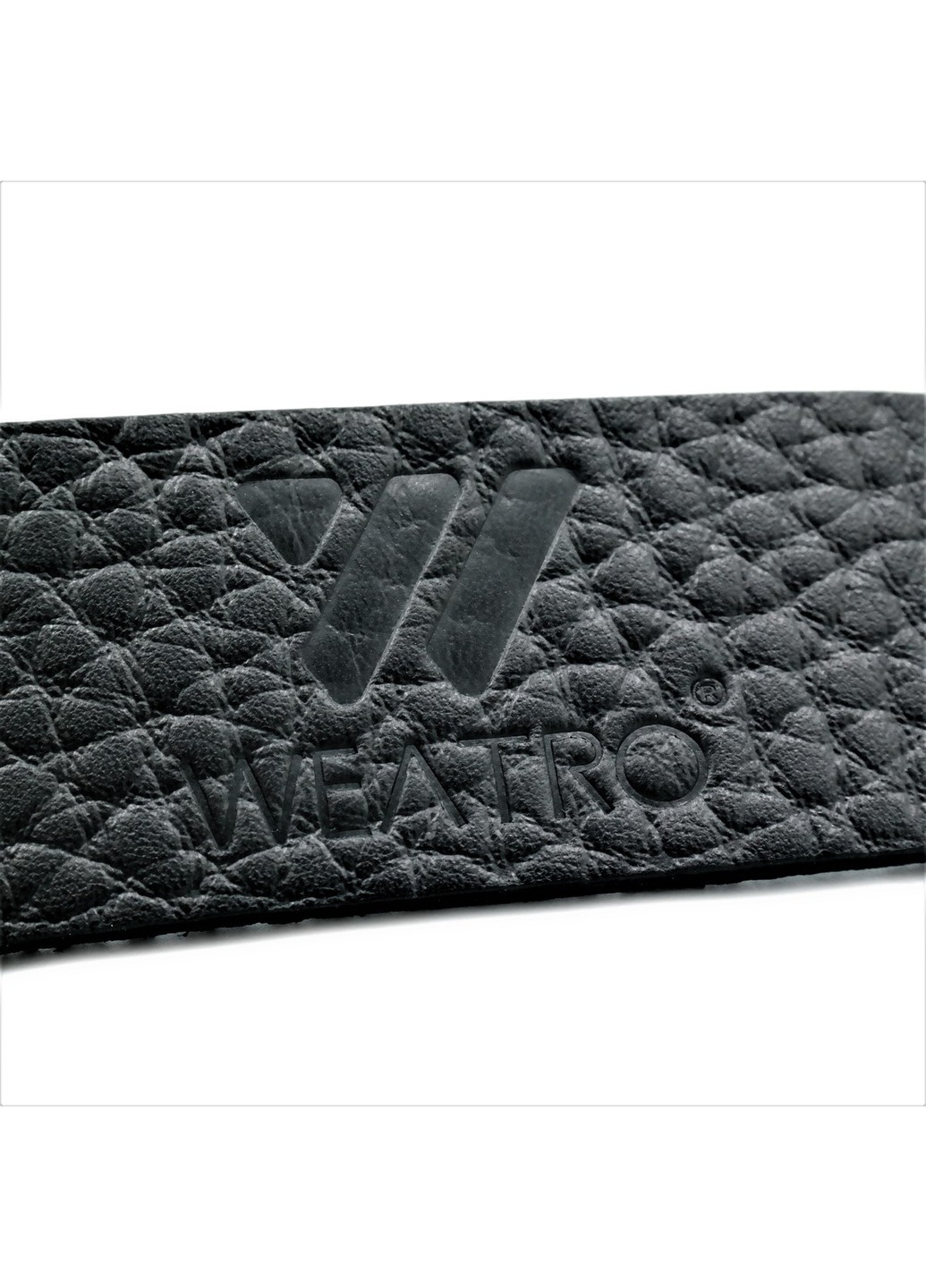 Кожаный ремень 3,8 х 115-120 см Черный m-kozh38-wtrua-0055 Weatro (267406476)