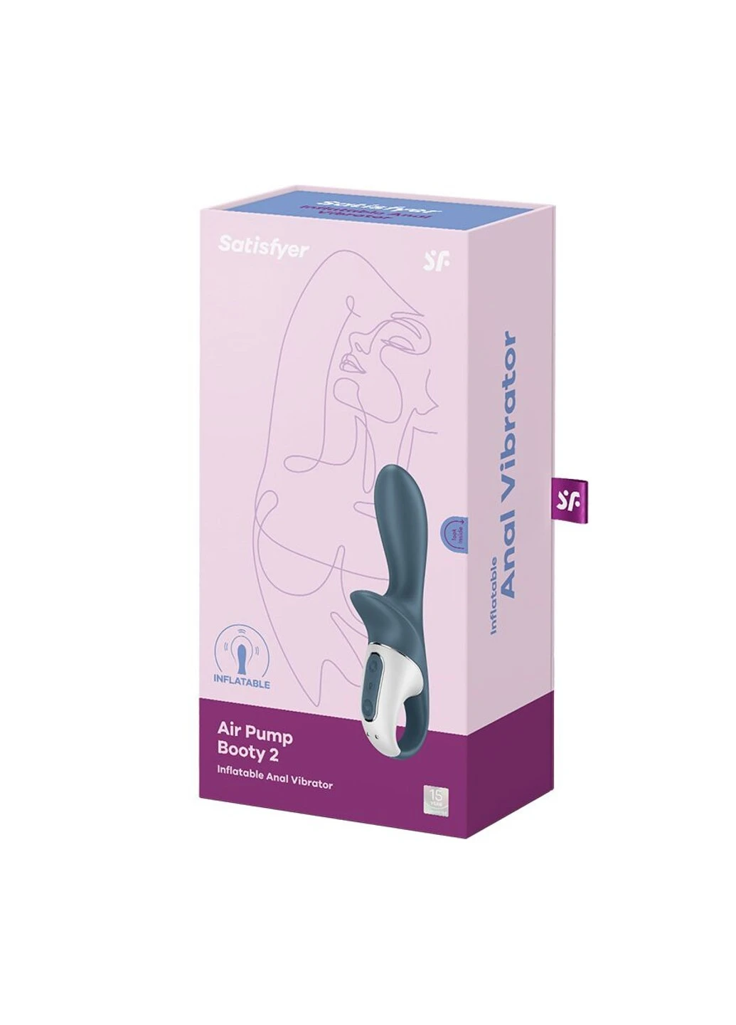 Анальный вибратор надувной Air Pump Booty 2 Satisfyer (277237462)