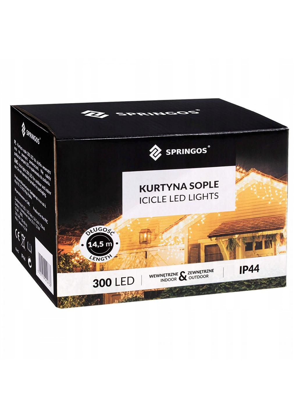 Гирлянда бахрома уличная (наружная) 12 м 300 LED CL303 Mix Springos (258543934)