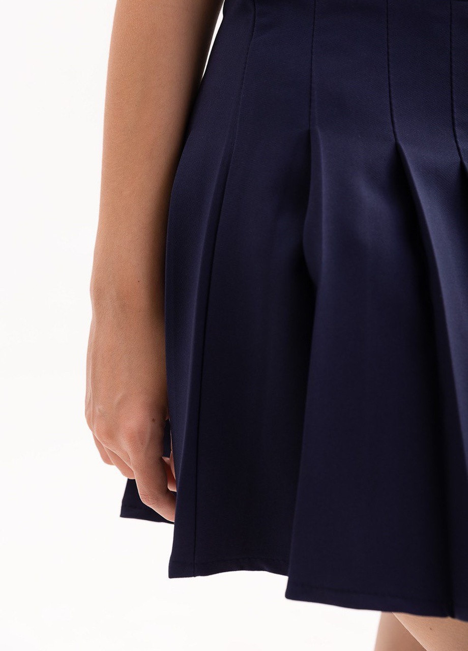 Темно-синяя кэжуал однотонная юбка No Brand