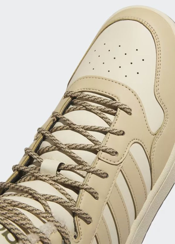 Бежевые зимние мужские зимние кроссовки ботинки hoops 3.0 mid. оригинал adidas