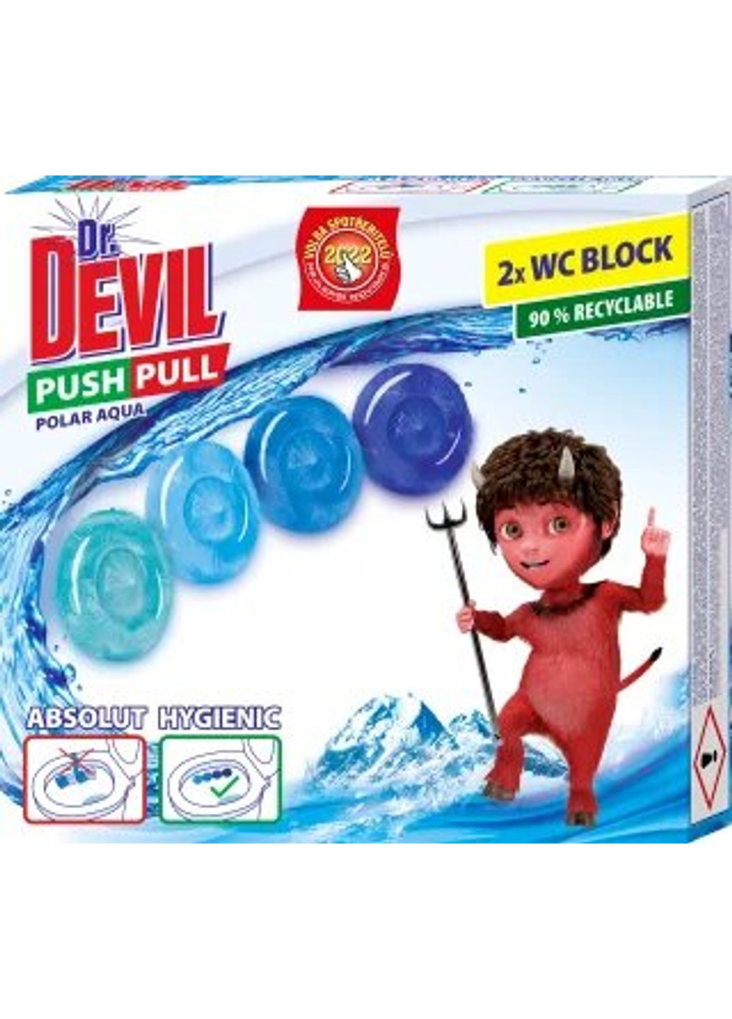 Гелеві кульки без кошика Dr. DEVIL WC Push Pull Gel Полярна вода 2*20г Dr.Devil (272790574)