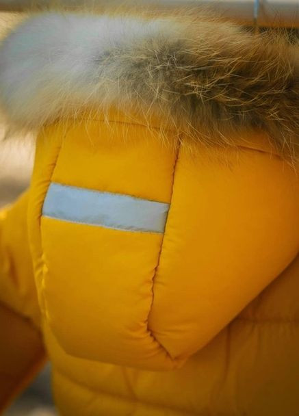 Гірчична зимня подовжена зимова куртка No Brand