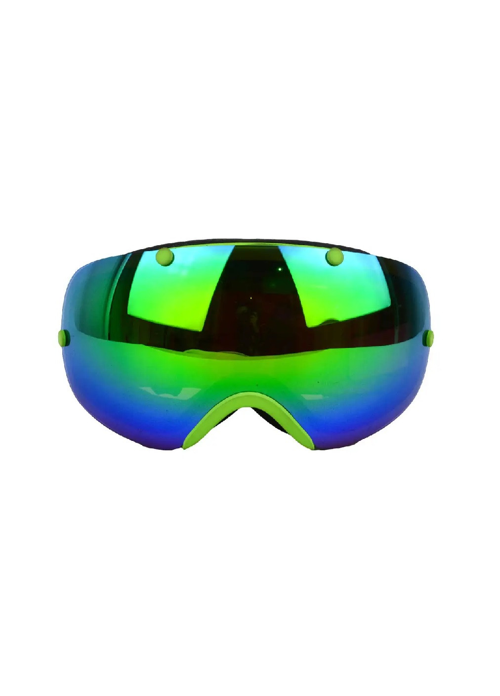 Маска очки горнолыжные защитные для сноуборда лыж зимних видов спорта 21.5х9.5 см (475940-Prob) Сине-зеленая Unbranded (275068643)