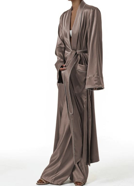 Халат из тенсел серо-бежевый DC textile (270016246)