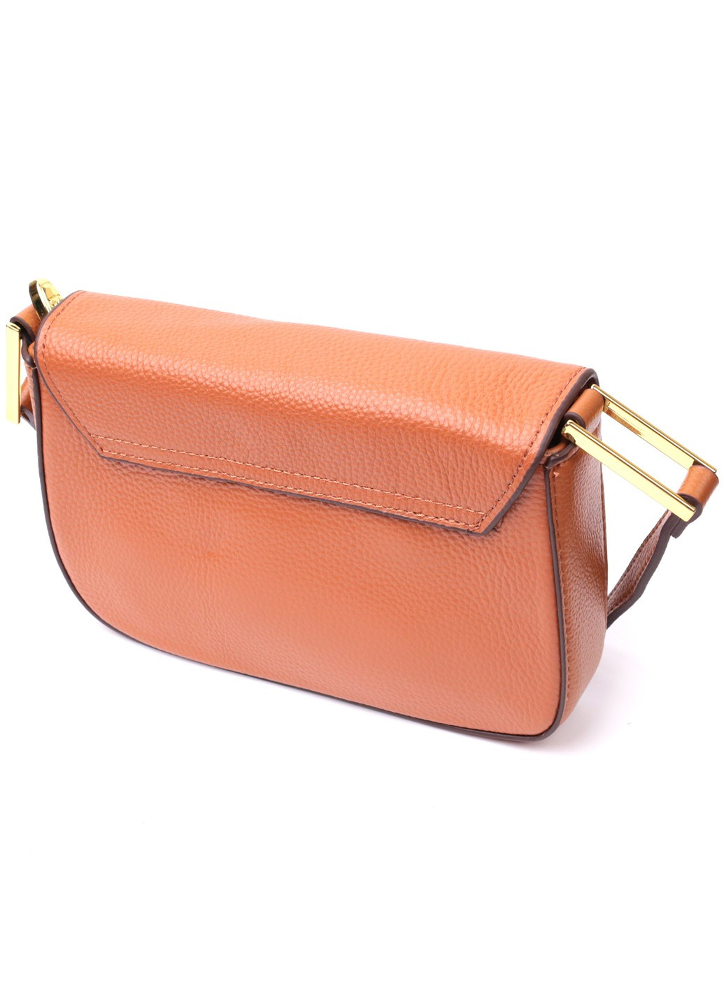 Модна сумка з жорстким каркасом з натуральної шкіри 22390 Коричнева Vintage (276457511)