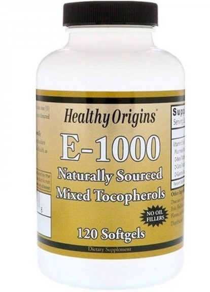Vitamin E 1000 IU 120 Softgels Healthy Origins (256720378)