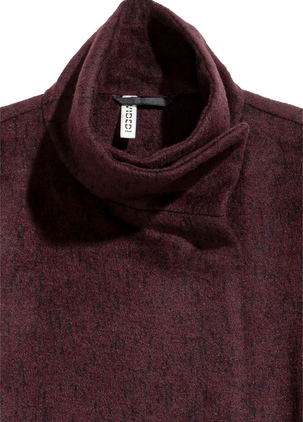 Бордове Пальто демісезон,бордовий-чорний, Divided H&M