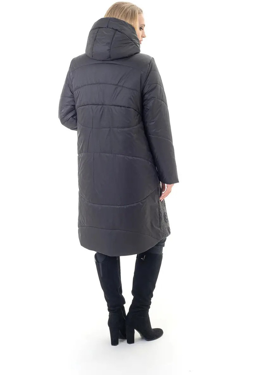 Темно-сіра демісезонна жіноча куртка DIMODA Жіноча куртка від українського виробника