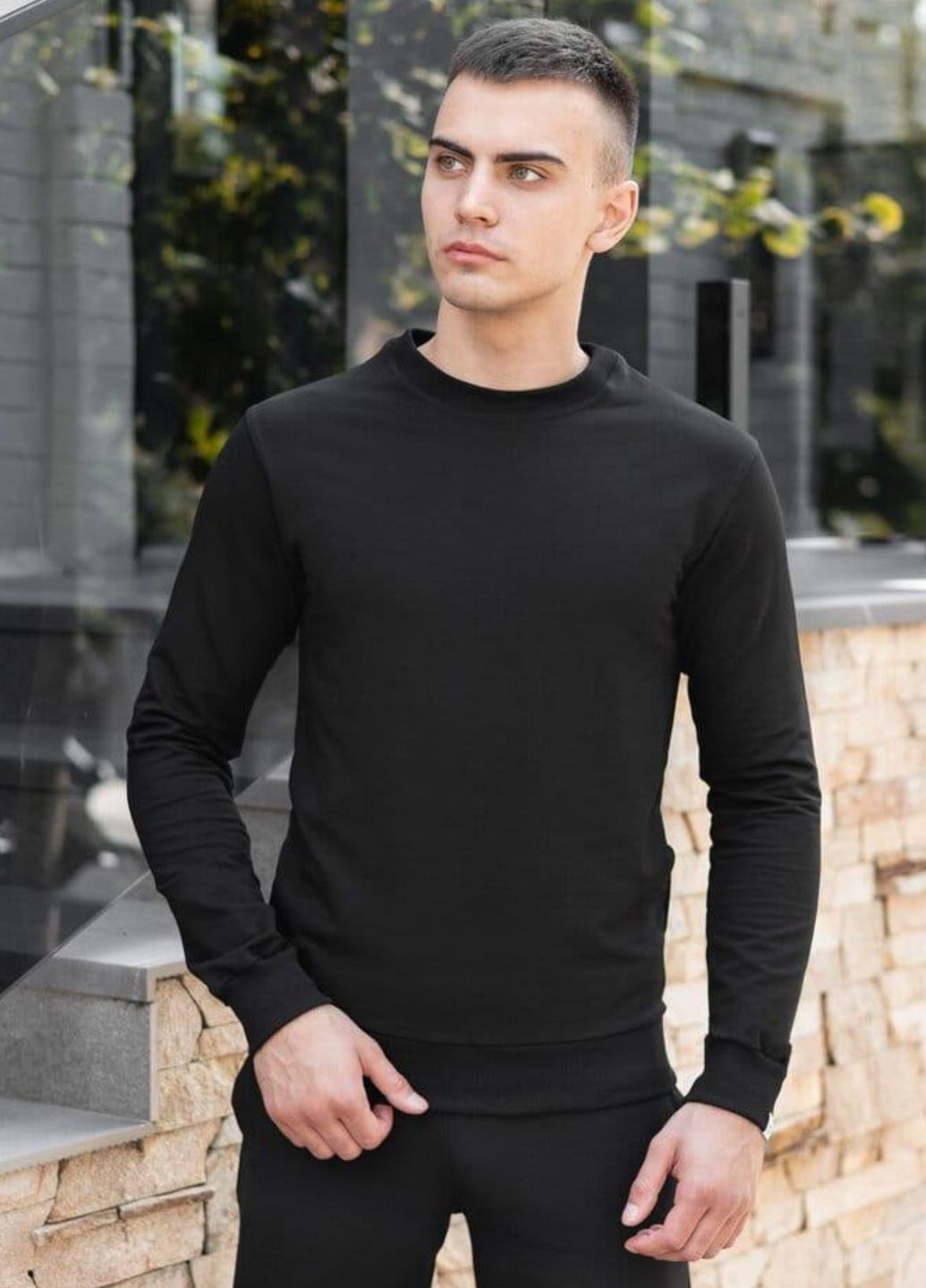 Черный свитшот мужской (276778494)