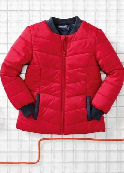 Красная демисезонная куртка-бомбер демисезонная для мальчика Pepperts