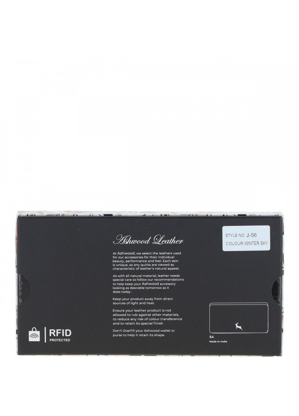 Жіночий шкіряний гаманець J56 Зимовий небо із захистом RFID Ashwood (261853553)