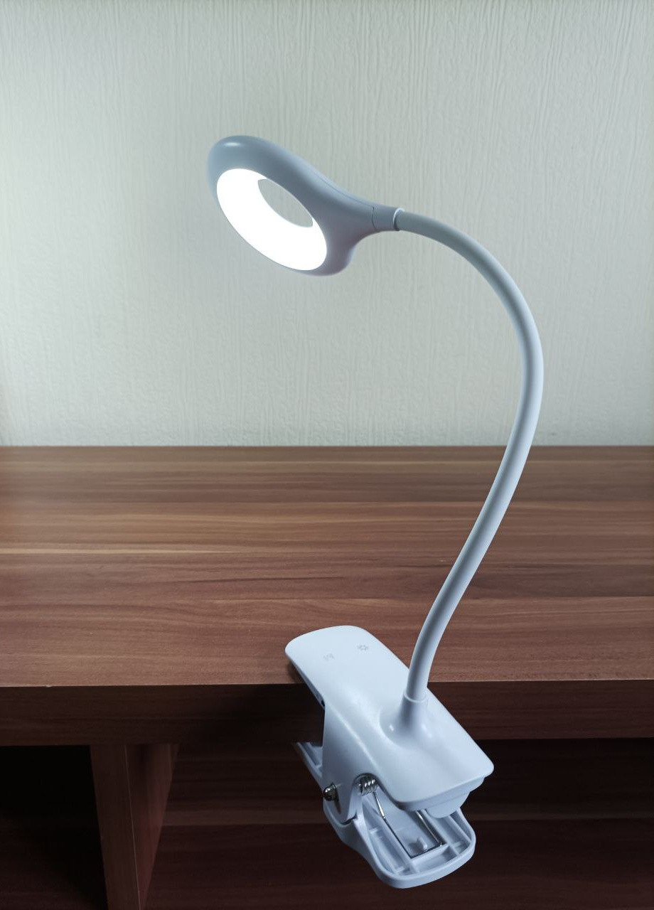 Аккумуляторная LED лампа 3 цветовые температуры в 3 режимах на прищепке (USB, Li-ion 1800 mAh, 28 LED ламп) No Brand PH500 (258218654)