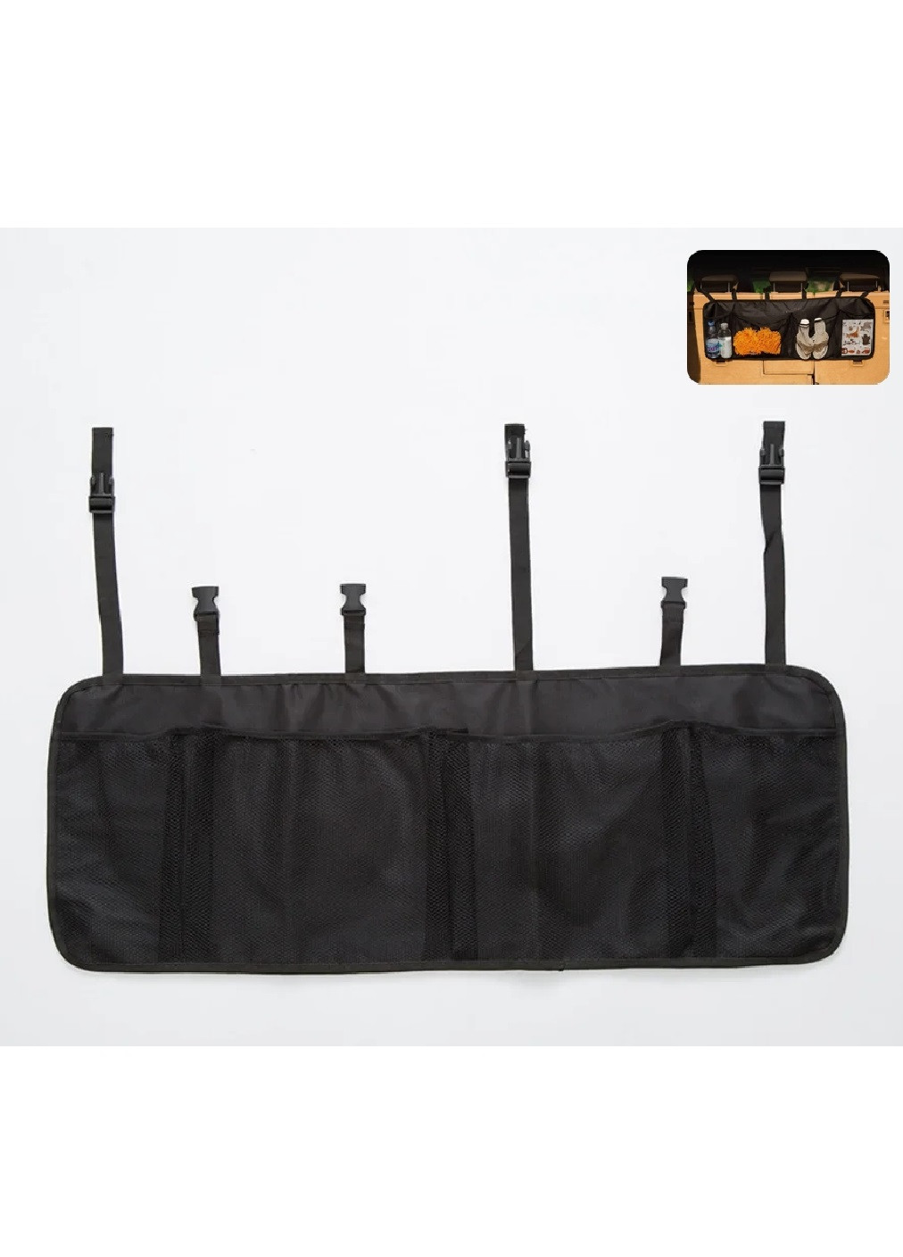 Органайзер карманы на спинку сидения для багажника в машину автомобиль (904567) Черный Unbranded (260567477)