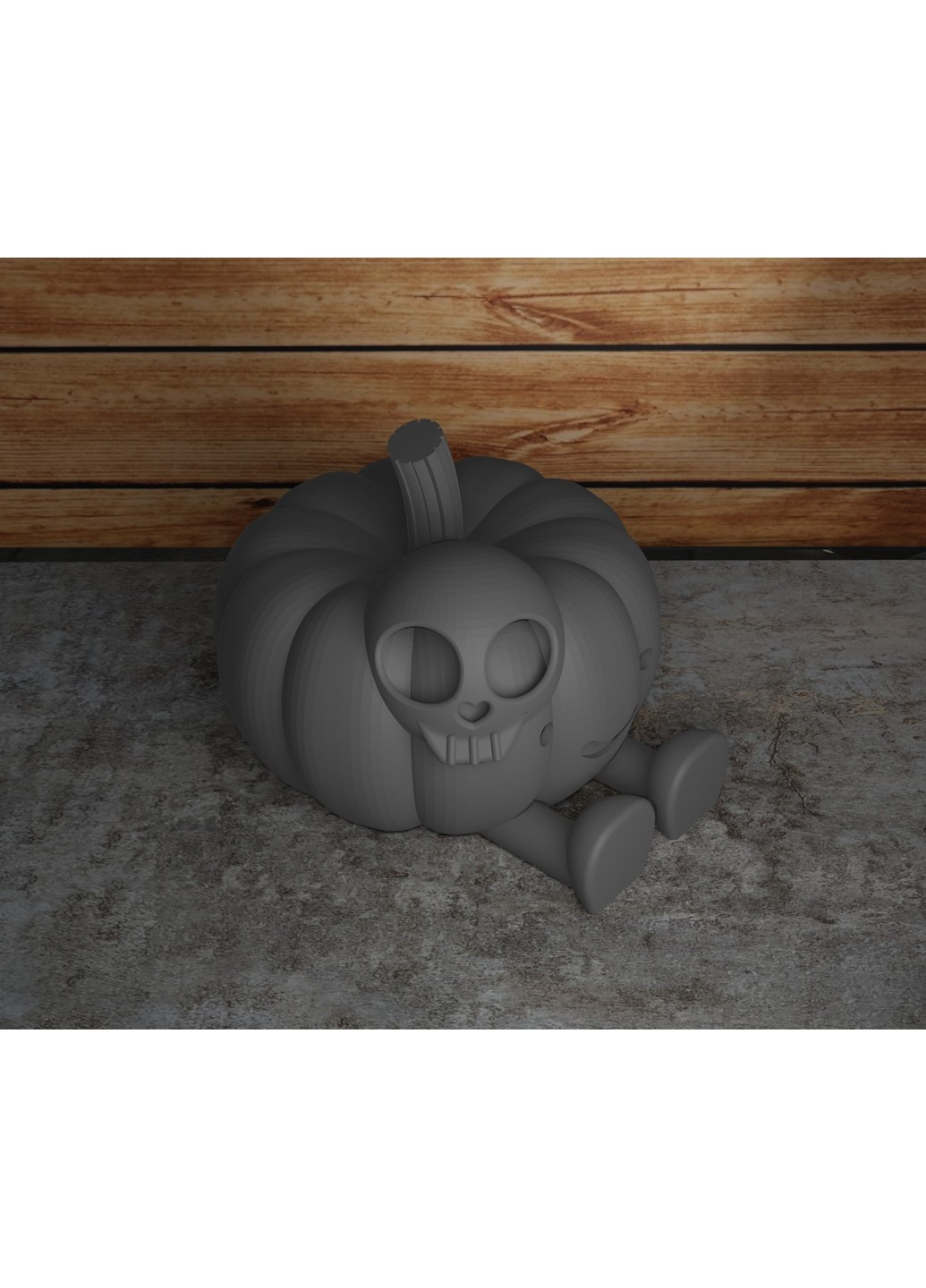 Гарбуз на Хелоувін з ніжками та головою прибульця ЗаСвіт (266425274)