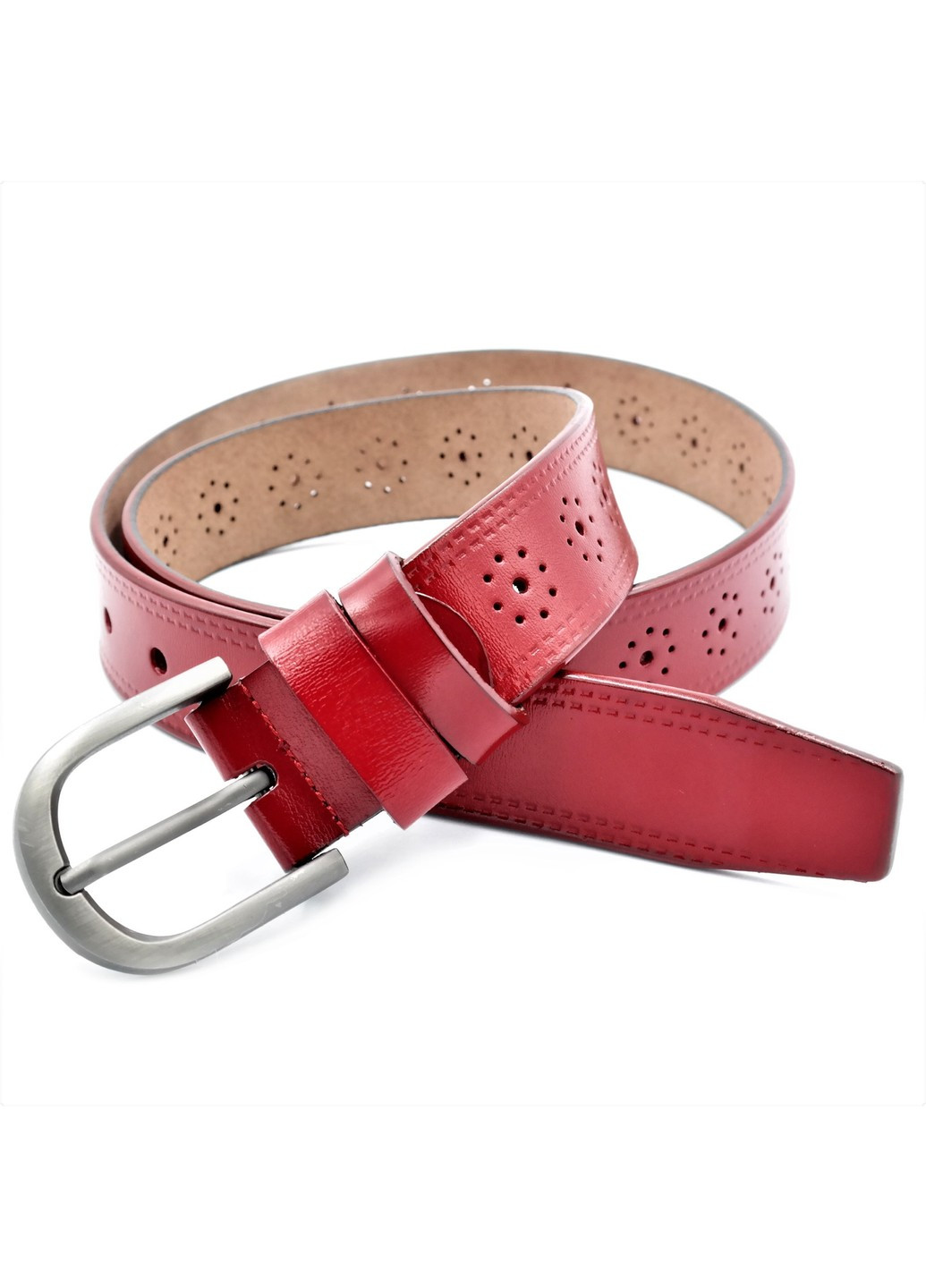 Женский ремень nwzh-35k-0099 110-115 см Красный Le-Mon (272596559)