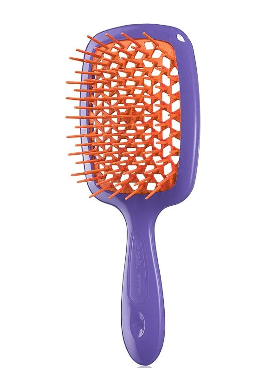 Расческа для волос фиолетовая с оранжевым 1830 Superbrush The Original Janeke (268133678)