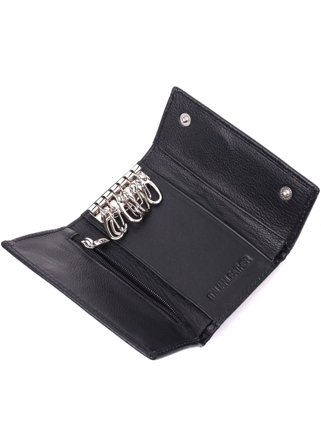 Практичная ключница из натуральной кожи 22483 Черный st leather (278001106)