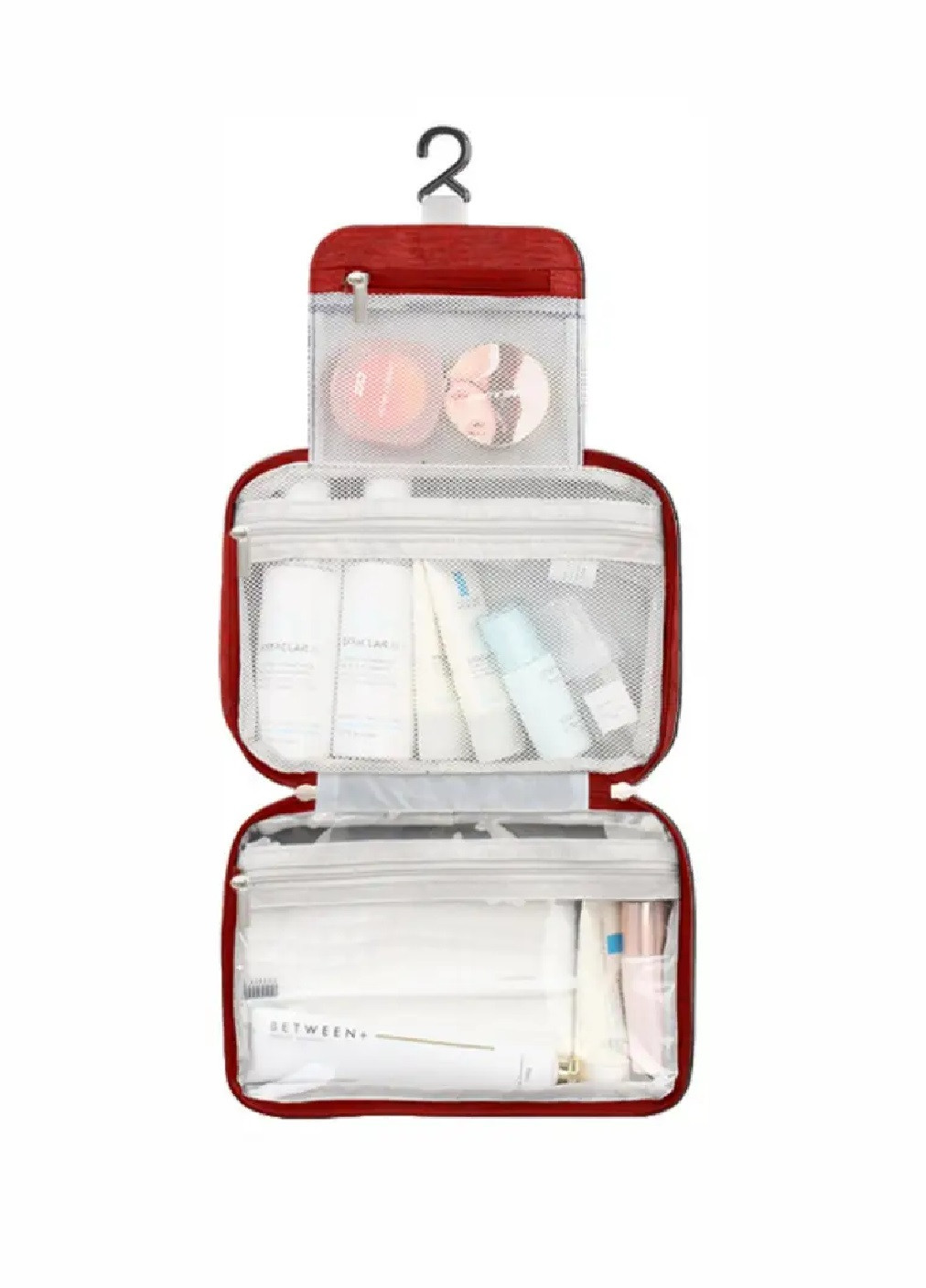 Складаний дорожній органайзер сумка косметичка для зберігання речей косметики аксесуарів 25х16х10 см (476086-Prob) Червоний Unbranded (276249307)