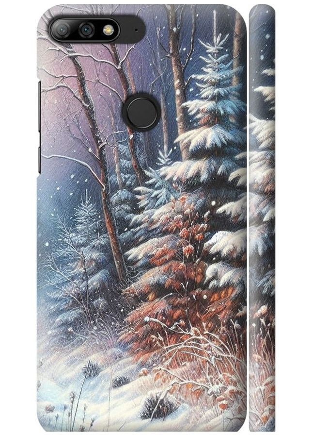 3D пластиковий матовий чохол 'Зимовий пейзаж' для Endorphone Huawei Y7 Prime 2018 (275462458)