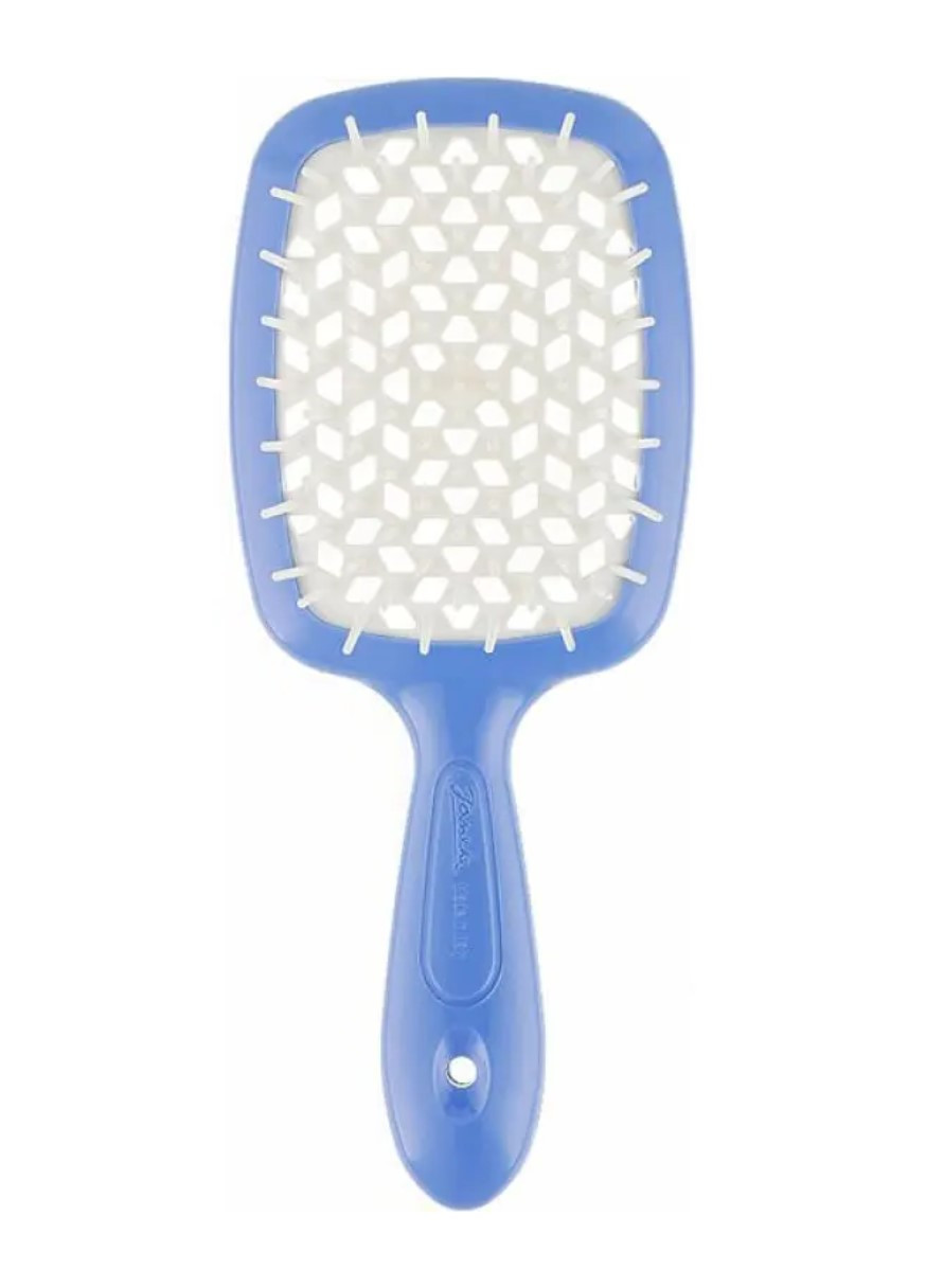 Расческа для волос синяя с белым Superbrush Small The Original Janeke (268133675)