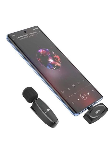 Бездротовий мікрофон для телефону (Type-C, з придушенням шуму, з ресивером, петличка) - Чорний Hoco l15 (264835967)