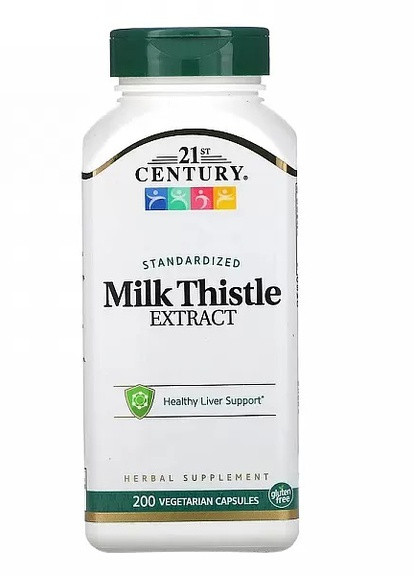 Standardized Milk Thistle Extract 200 Veg Caps 21st Century (258499249)