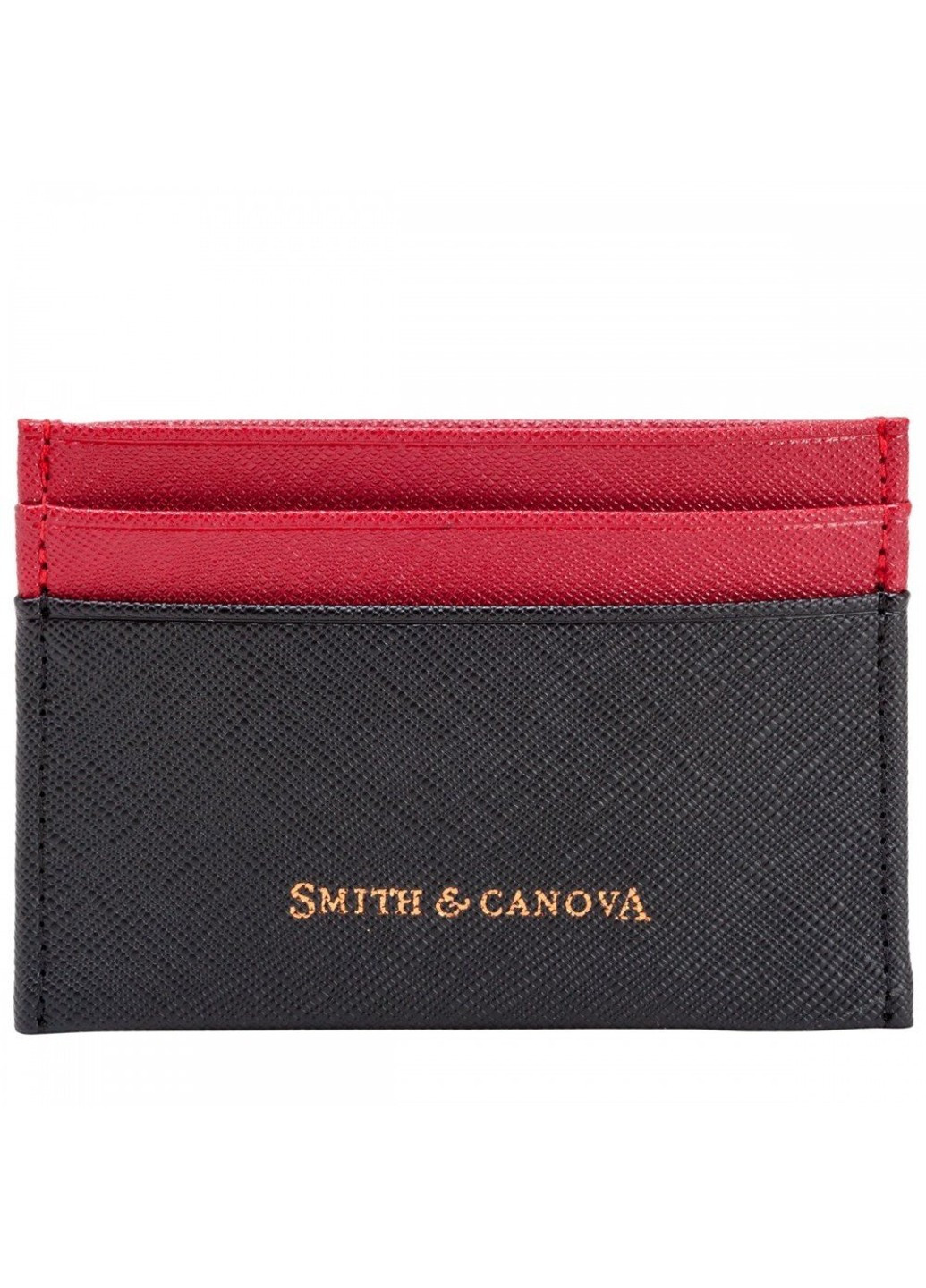 Кожаный картхолдер Smith & Canova 26827 Devere (Black-Red) Smith&Canova (262087228)
