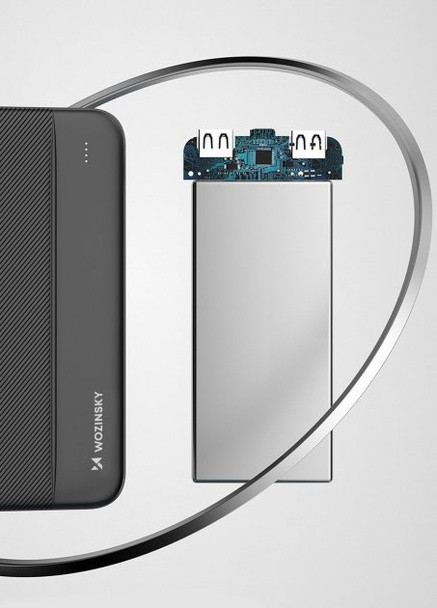 Павербанк 10000 mAh Wozinsky 2xUSB - Портативна батарея Powerbank Зовнішній акумулятор Зарядка для телефону - Чорний Martec (256895853)