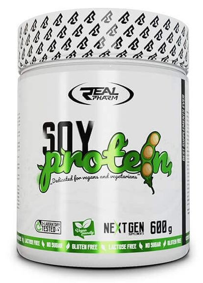 Протеин Soy Protein 600 g (Strawberry) Real Pharm (264748485)