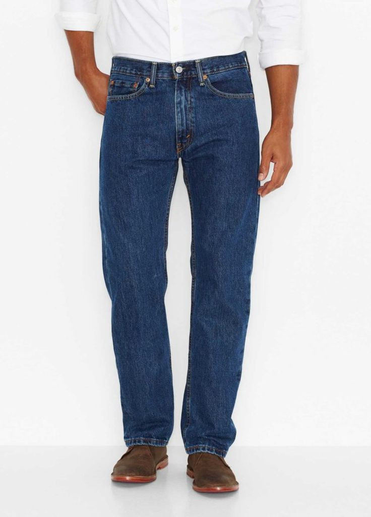 Темно-синие демисезонные прямые джинсы levis 505 – dark stonewash original 505 Regular Fit Levi's