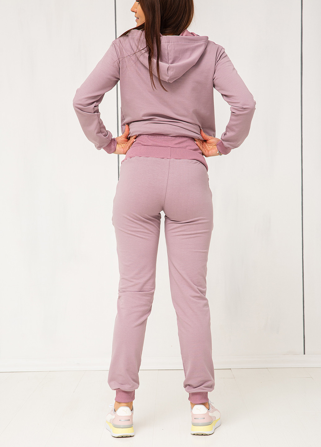 Брюки для беременных трикотаж с начесом с широким бандажным поясом Матуся теплі штани (267230228)