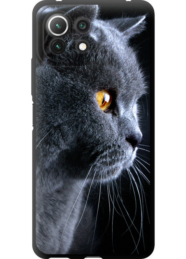 TPU черный чехол 'Красивый кот' для Endorphone xiaomi mi 11 lite (257878423)