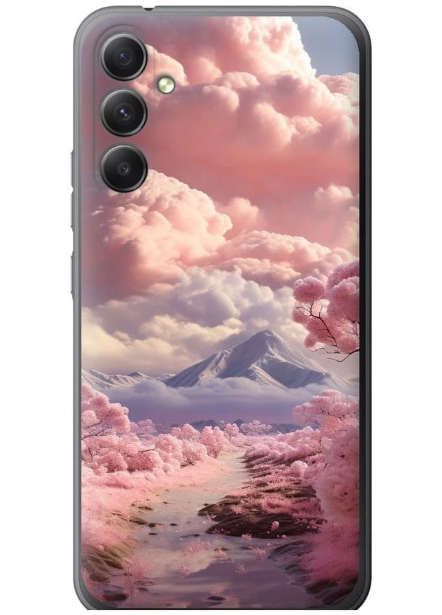 Силіконовий чохол 'Рожеві хмари' для Endorphone Samsung Galaxy A34 A346E (267237450)