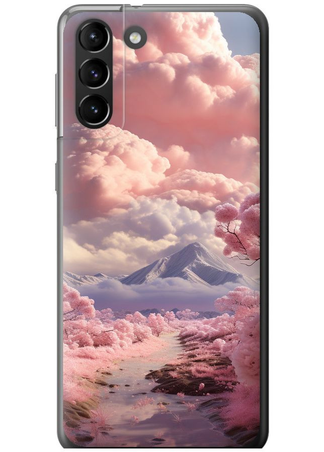 2D пластиковый чехол 'Розовые облака' для Endorphone Samsung Galaxy S21 Plus (267238781)