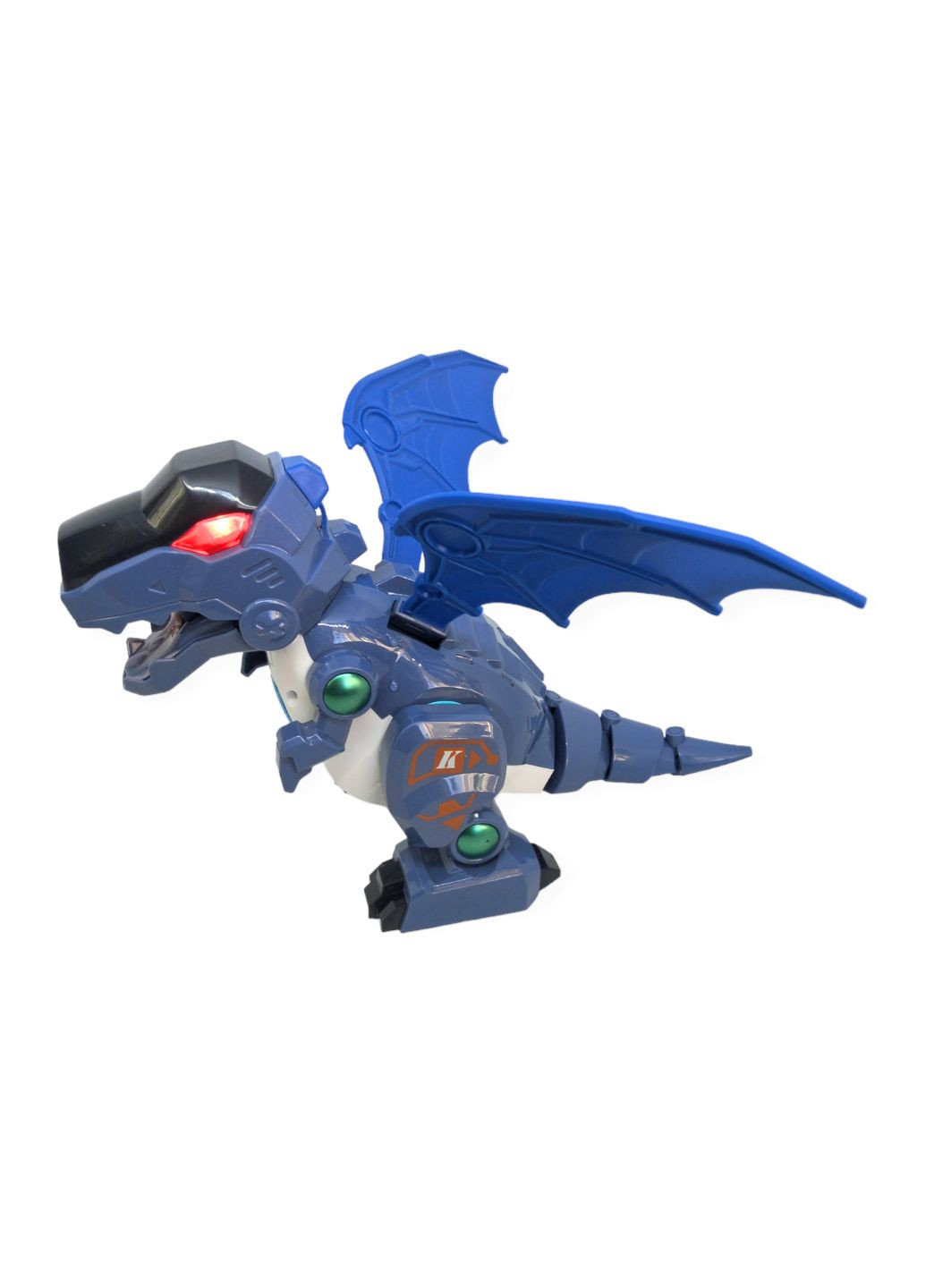 Динозавр робот ходить гарчить пускає пар великий інтерактивний махає крилами та хвостом темно-сірий Dinosaur No Brand (276536231)