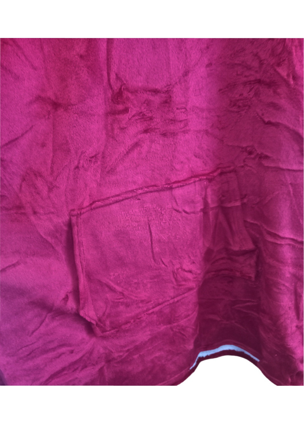 Толстовка плед худи с рукавами капюшоном большая плюшевая бордовая Huggle Hoodie No Brand (259925461)