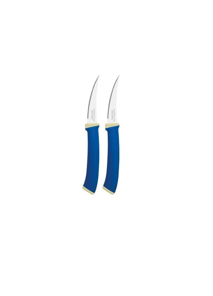 Набір ножів Felice Blue Tomato 76 мм 2 шт Tramontina синіти,