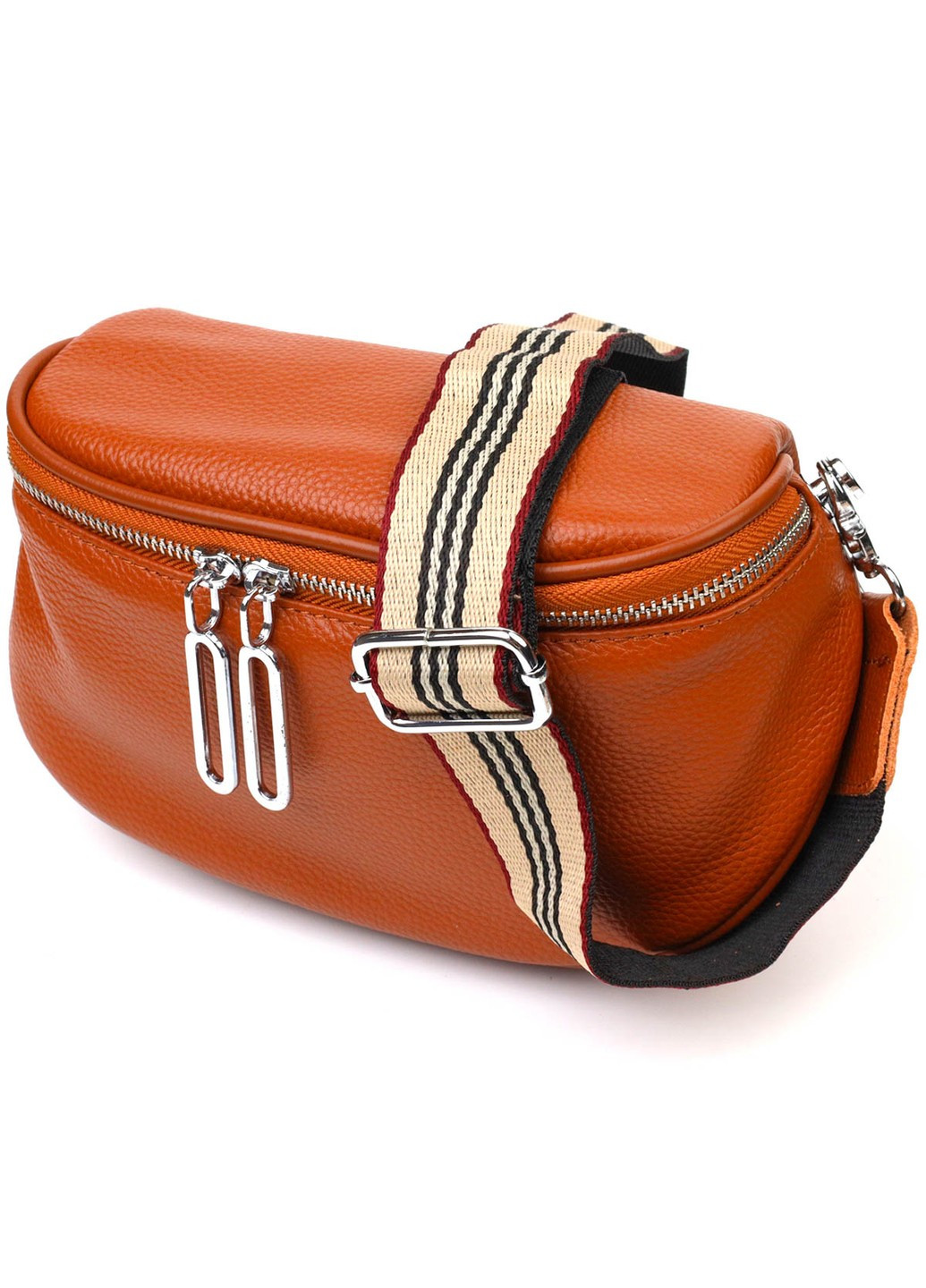 Стильна жіноча сумка через плече з натуральної шкіри 22112 Руда Vintage (260360825)