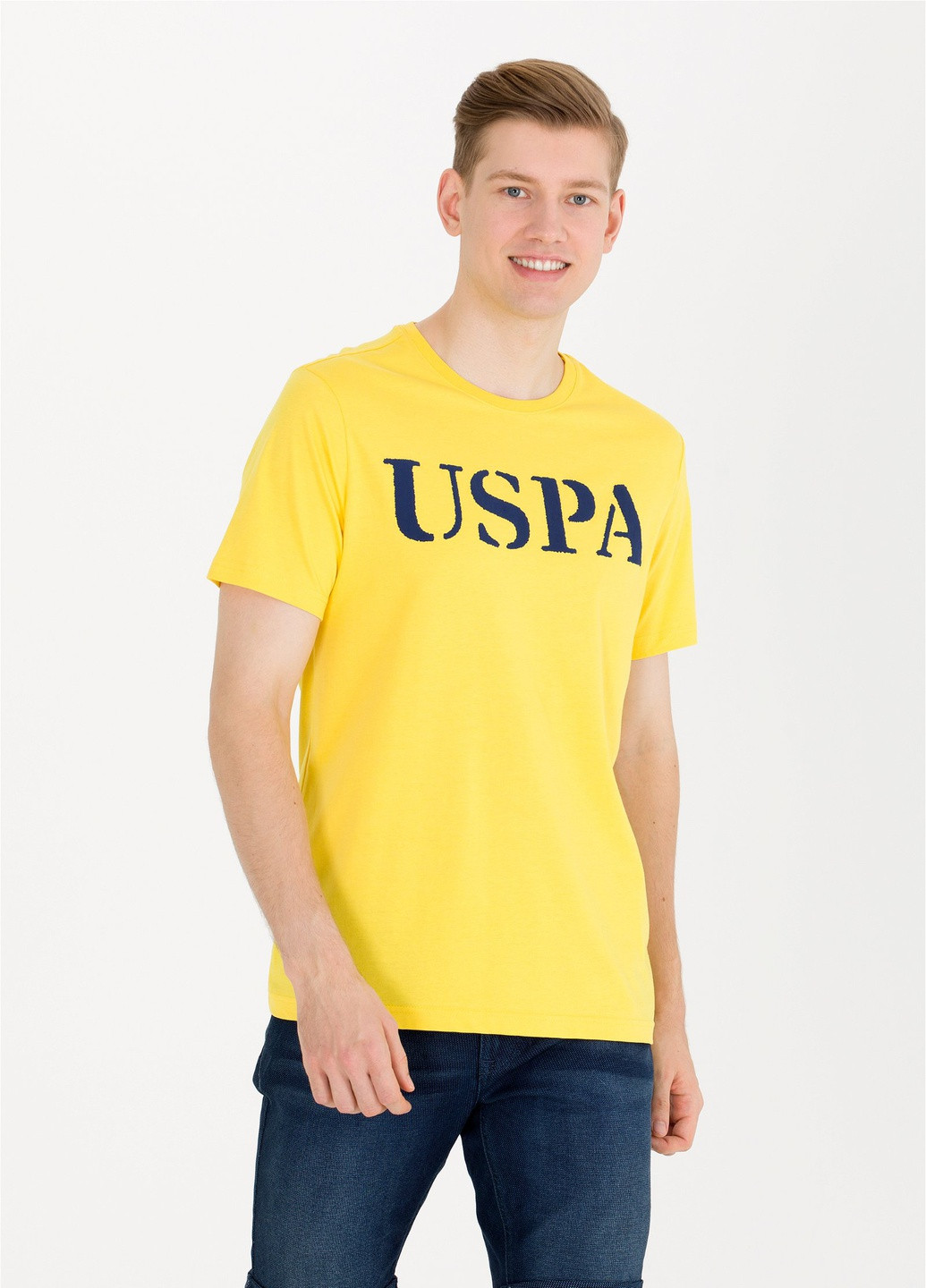 Светло-желтая футболка U.S. Polo Assn.