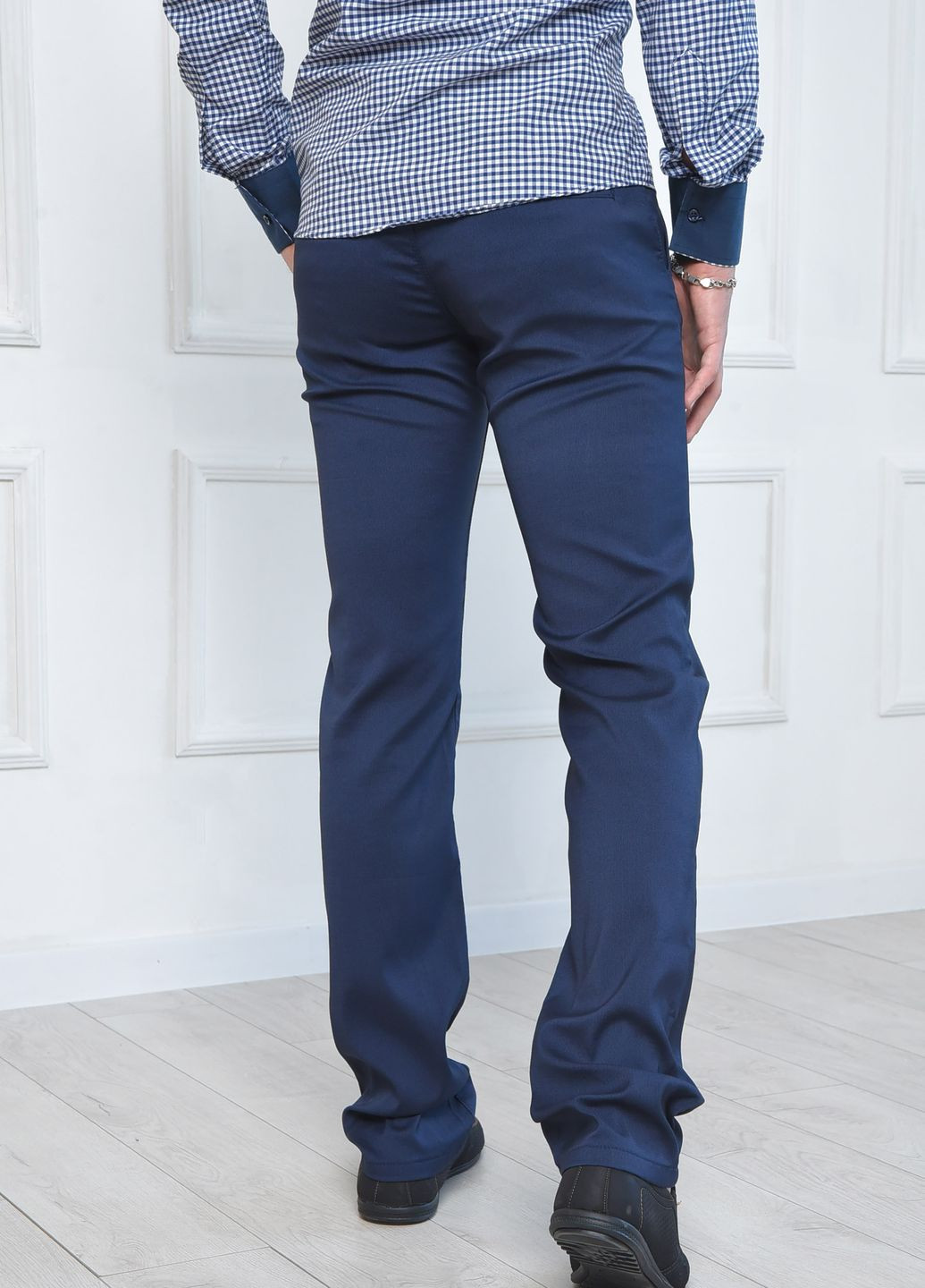 Штани чоловічі темно-синього кольору розмір 29 Let's Shop (277151313)