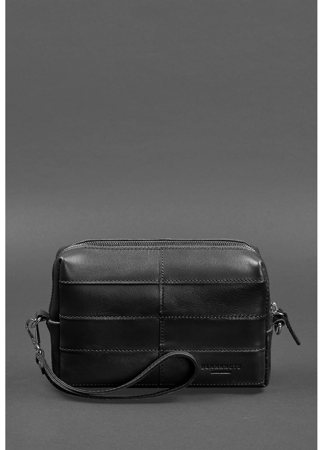 Жіноча шкіряна косметична сумка 3.1 Чорний Krast BN-CB-3-1-G BlankNote (263519160)