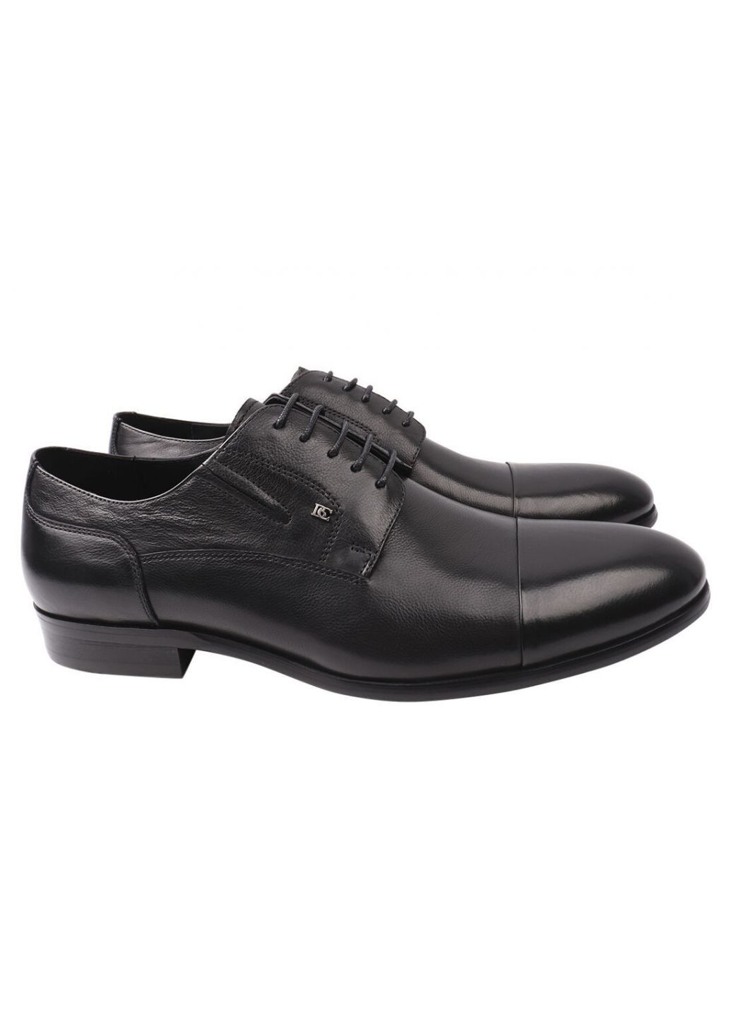 Черные туфли мужские из натуральной кожи, на низком ходу, на шнуровке, цвет черный, Basconi