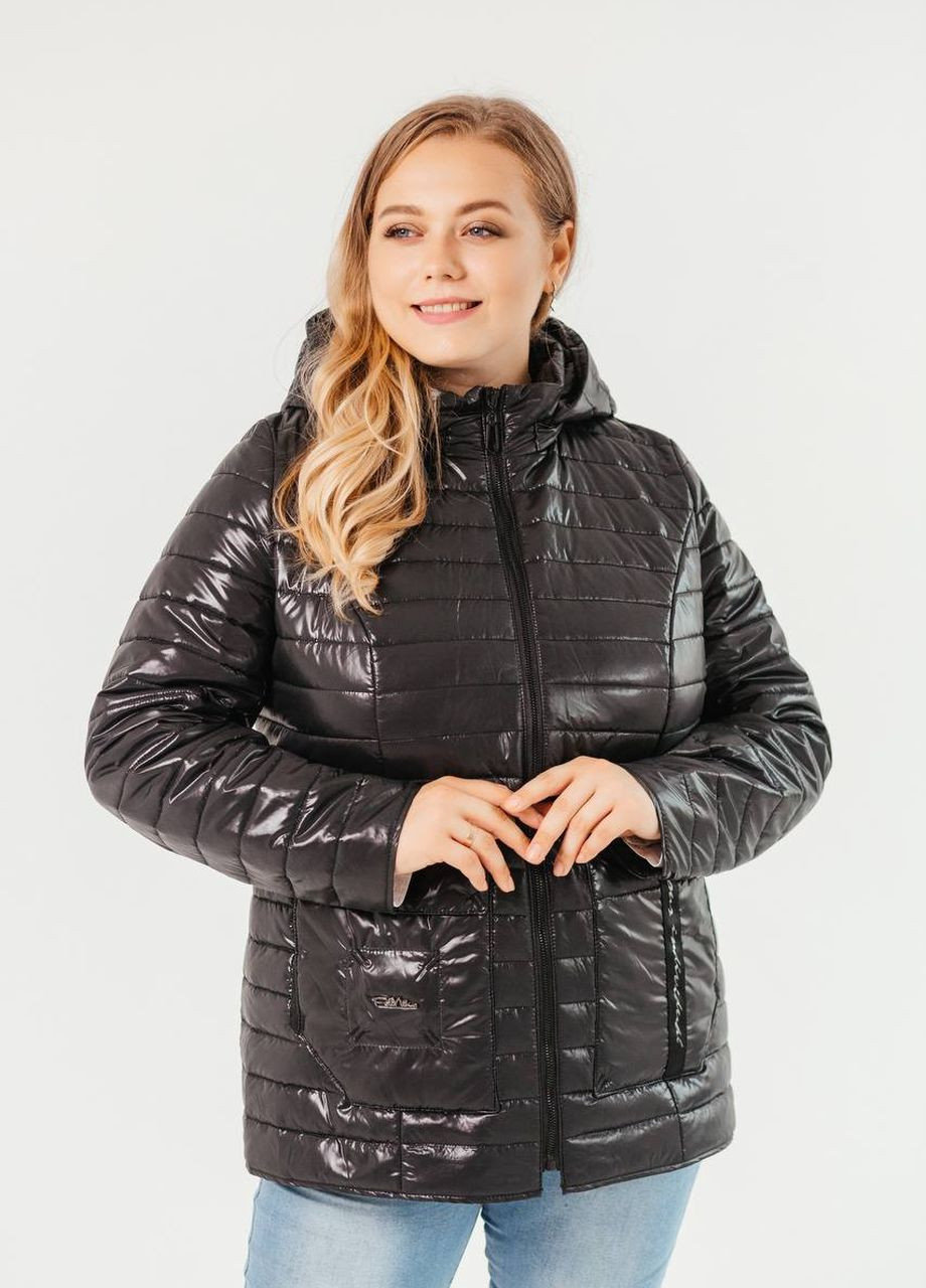 Черная демисезонная демисезонная куртка женская большого размера SK