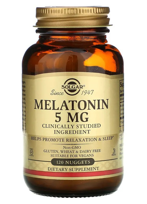 Melatonin 5 mg 60 Nuggets Solgar (256725136)