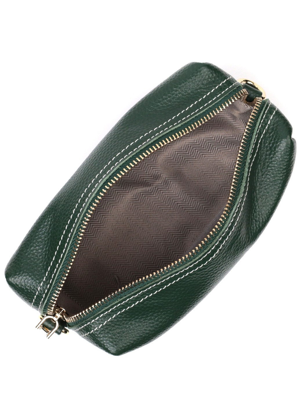 Универсальная сумка для женщин с двумя ремнями из натуральной кожи 22277 Зеленый Vintage (276461736)