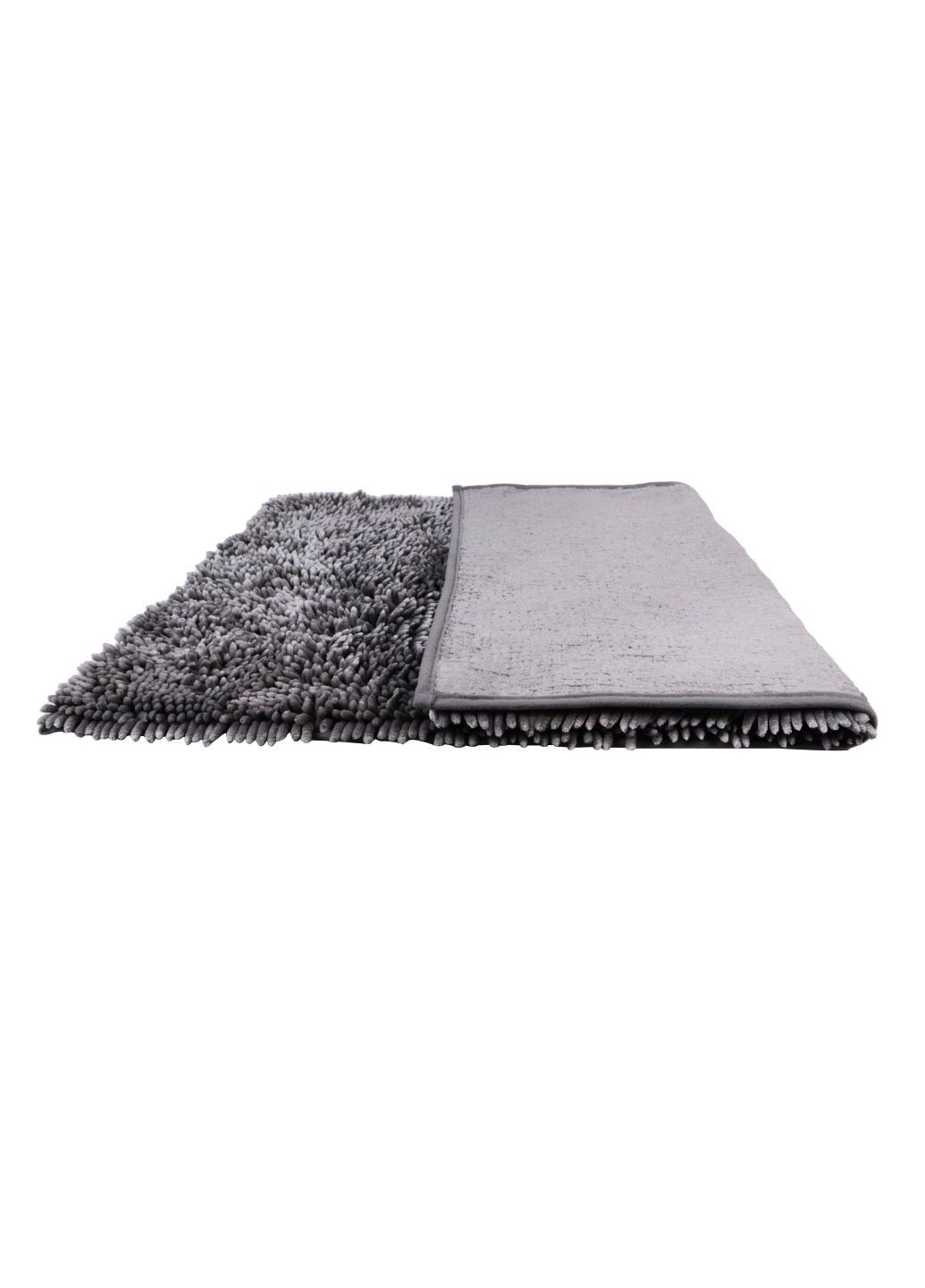 Прямокутний килимок для ванної з мікрофібри 60х100 см сірий Home Ideas (276462083)