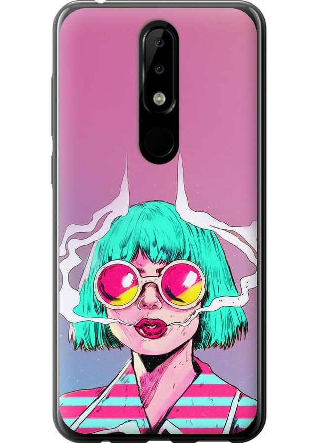 Силиконовый чехол 'Поп арт девушка' для Endorphone Nokia 5.1 Plus (276192007)