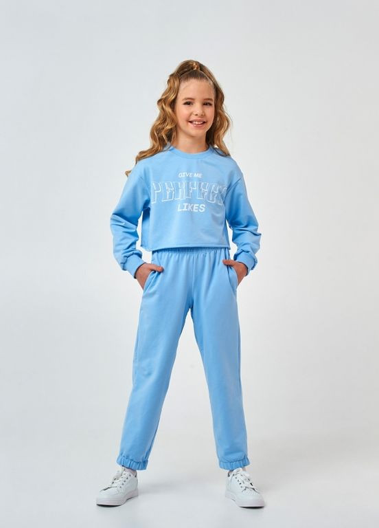 Smil детский свитшот | 95% хлопок | демисезон | 122, 128, 134, 140 | модный и стильный голубой голубой
